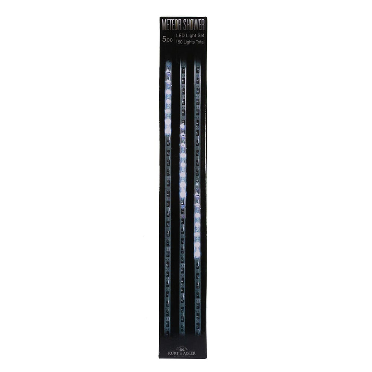 Kurt Adler Indoor Outdoor 150 LED Light Holiday Winter White Meteor Shower Set