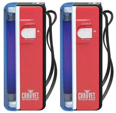 (2) CHAUVET NV-F4 Battery Powered Handheld 6V Blacklights & Flashlights | NVF4