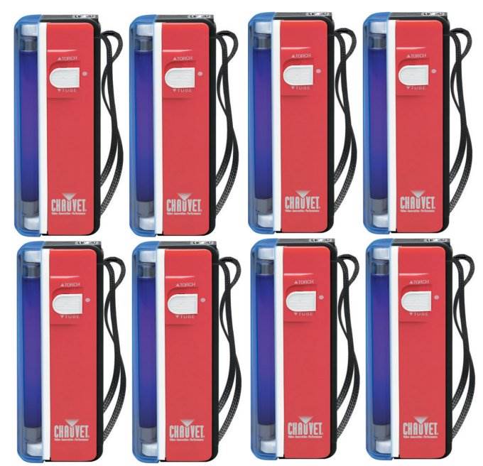 (8) CHAUVET NV-F4 Battery Powered Handheld 6V Blacklights & Flashlights | NVF4