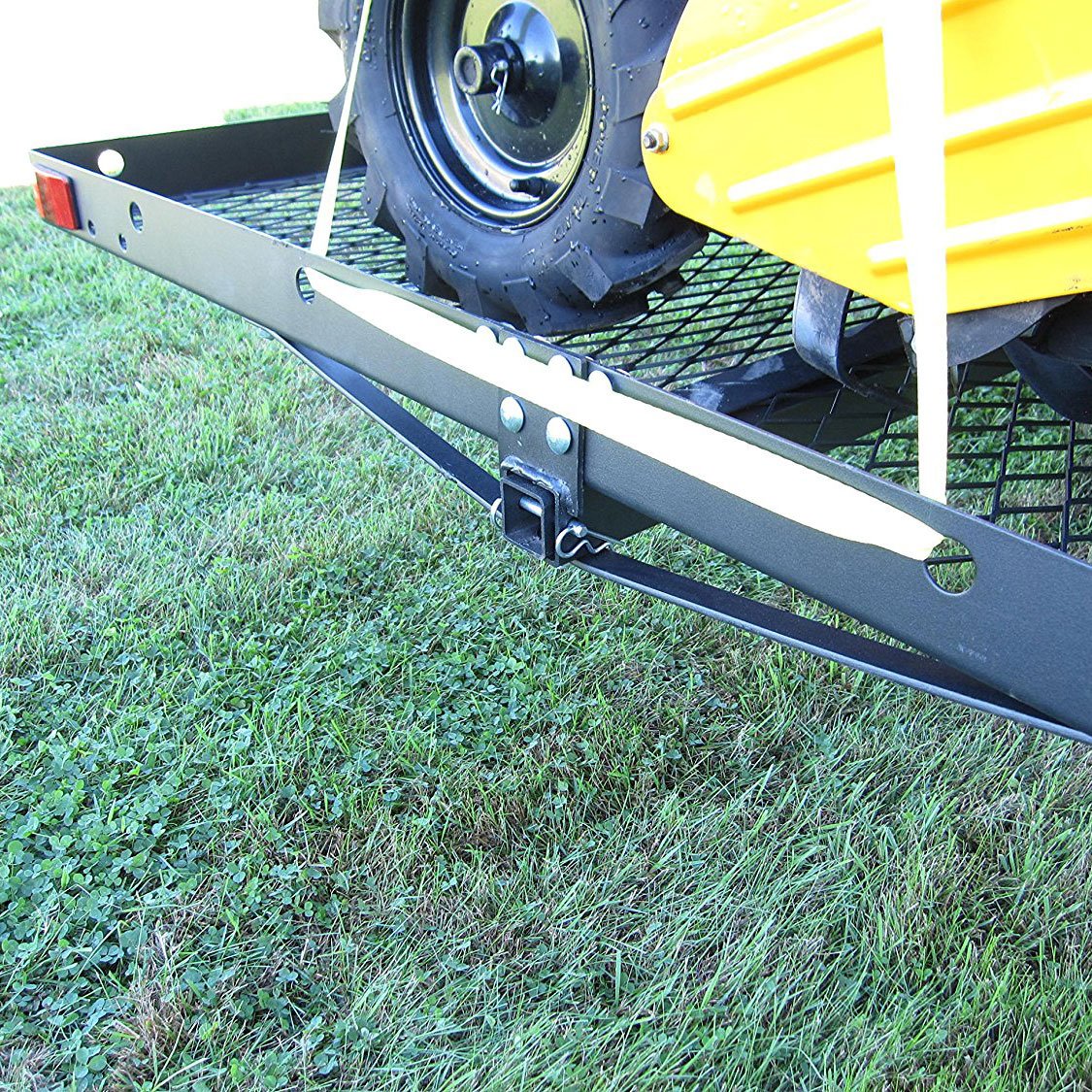 Tow Tuff 62" Steel Cargo Carrier Trailer for Car or Truck w/ Bike Rack (2 Pack)