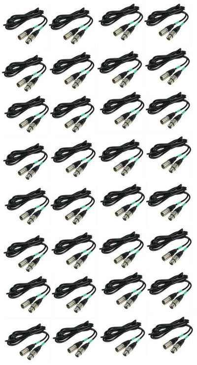 (32) CHAUVET 25 Foot Male to Female 3 Pin DMX Lighting Effect Cables | DMX3P25FT