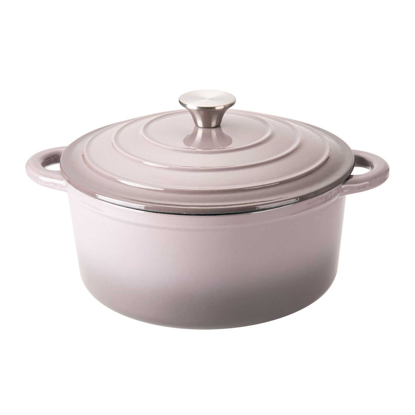 Hamilton Beach 5.5 Quart Enameled Cast Iron Round Dutch Oven Pot, Gray (Used) - VMInnovations