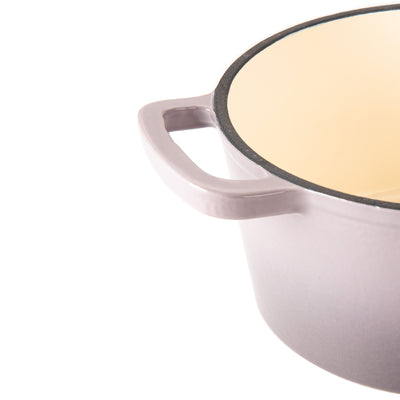 Hamilton Beach Enameled 5.5 Qt Dutch Oven Pot & 2 Qt Cast Iron Sauce Pan, Gray - VMInnovations