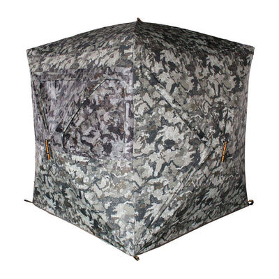 Muddy Infinity 3 Man Ground Blind with Shadow Mesh and 360 Degree View, Camo - VMInnovations