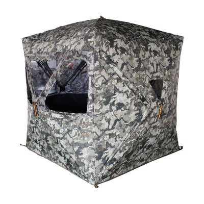 Muddy Infinity 3 Man Ground Blind with Shadow Mesh and 360 View, Camo (Open Box) - VMInnovations