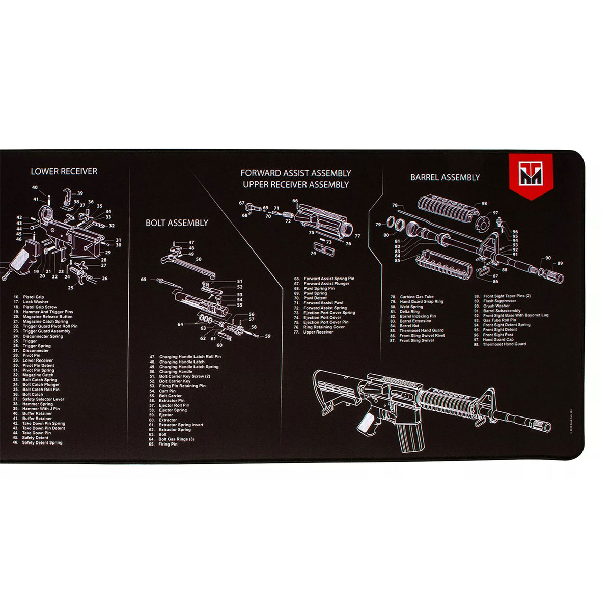 TekMat Ultra Premium AR-15 Gun Cleaning Mat Accessory with Print (Open Box)