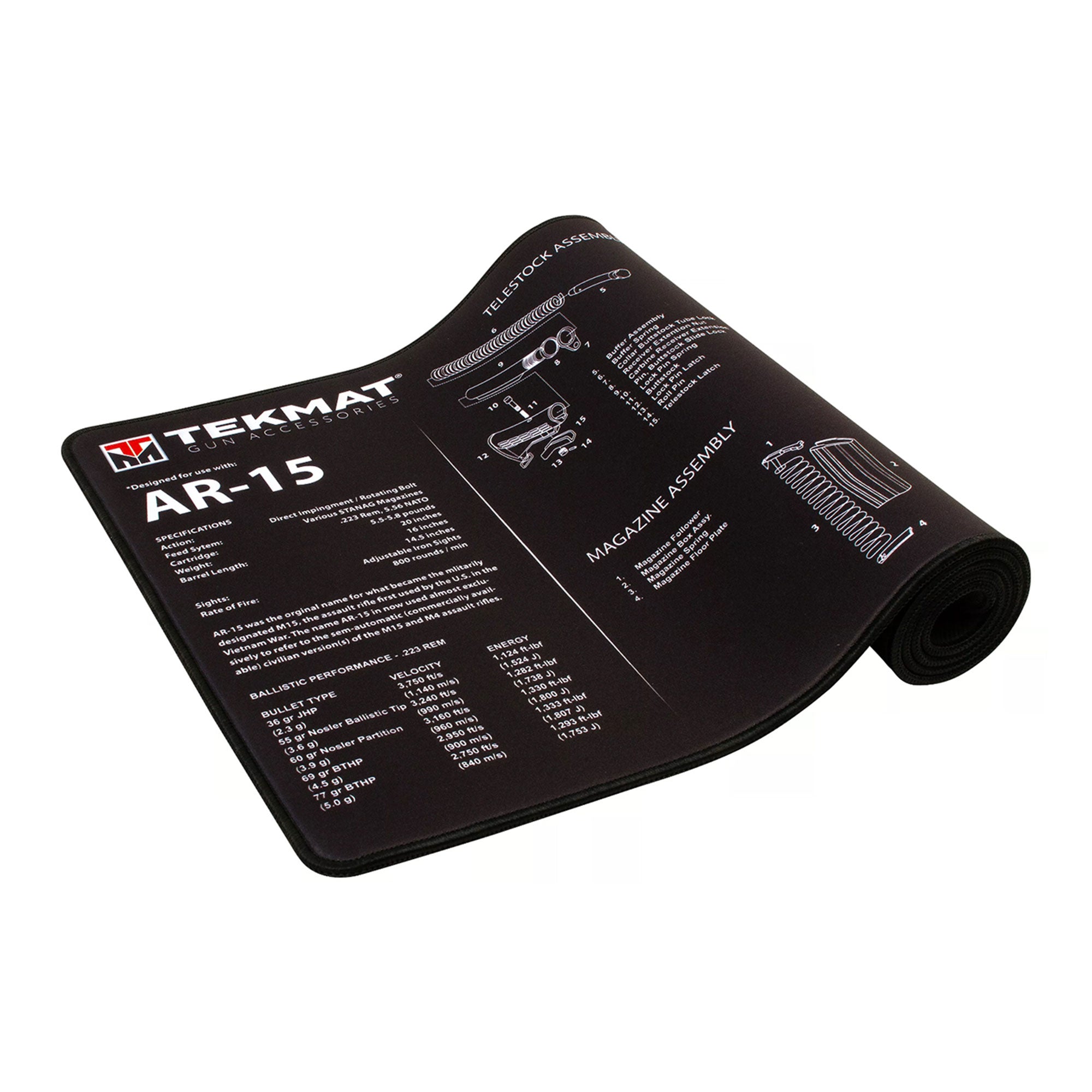 TekMat Ultra Premium AR-15 Gun Cleaning Mat Accessory with Print (Open Box)