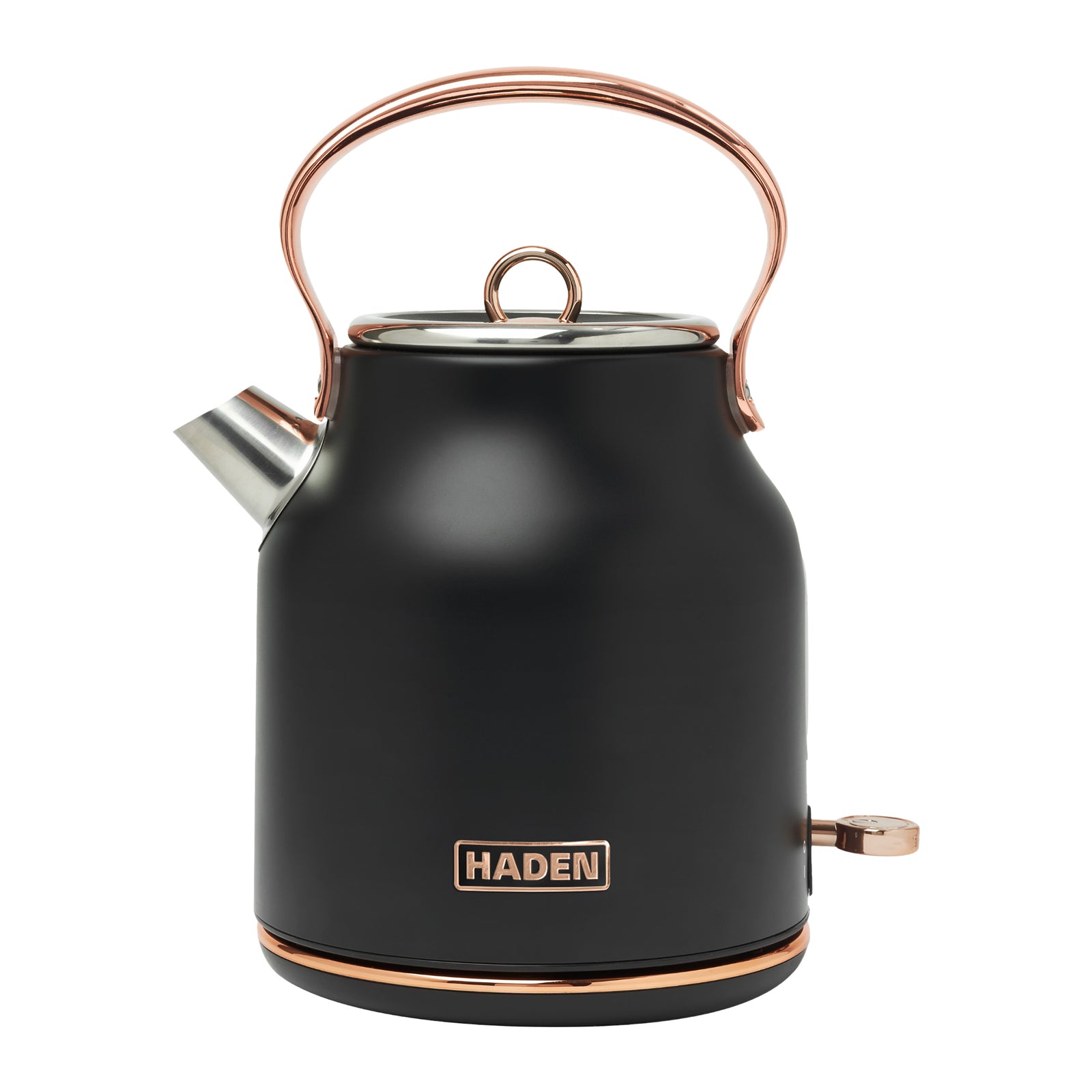 Haden Heritage 1.7L Stainless Steel Electric Water Tea Kettle, Black (Open Box) - VMInnovations