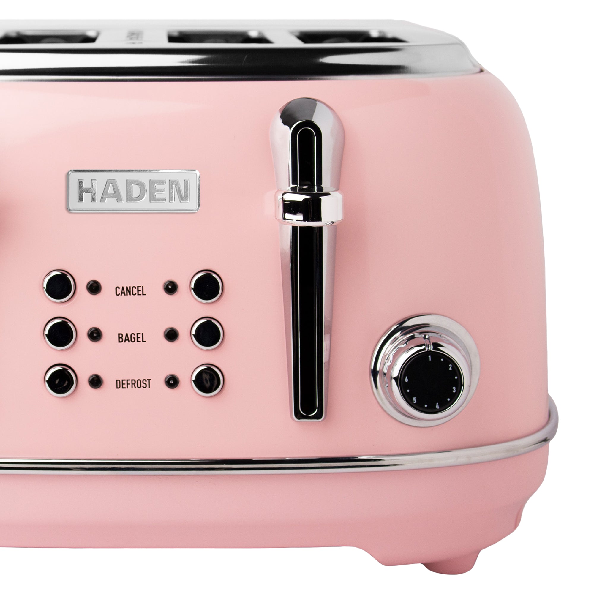 Haden Heritage 4 Slice Wide Slot Stainless Steel Toaster, English Rose - VMInnovations