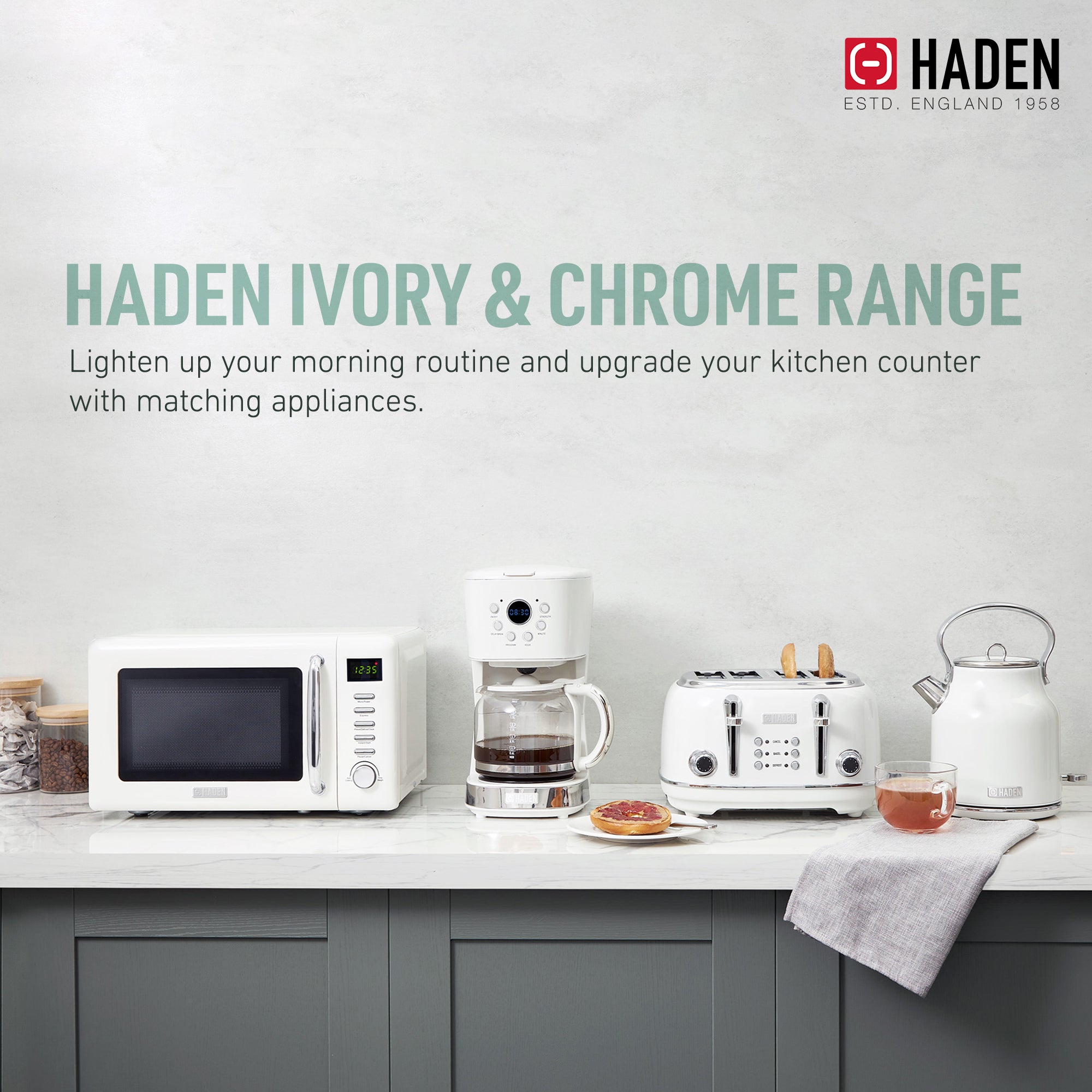 Haden Heritage Vintage 0.7 Cubic Foot 700 WT Countertop Microwave Oven (Used) - VMInnovations