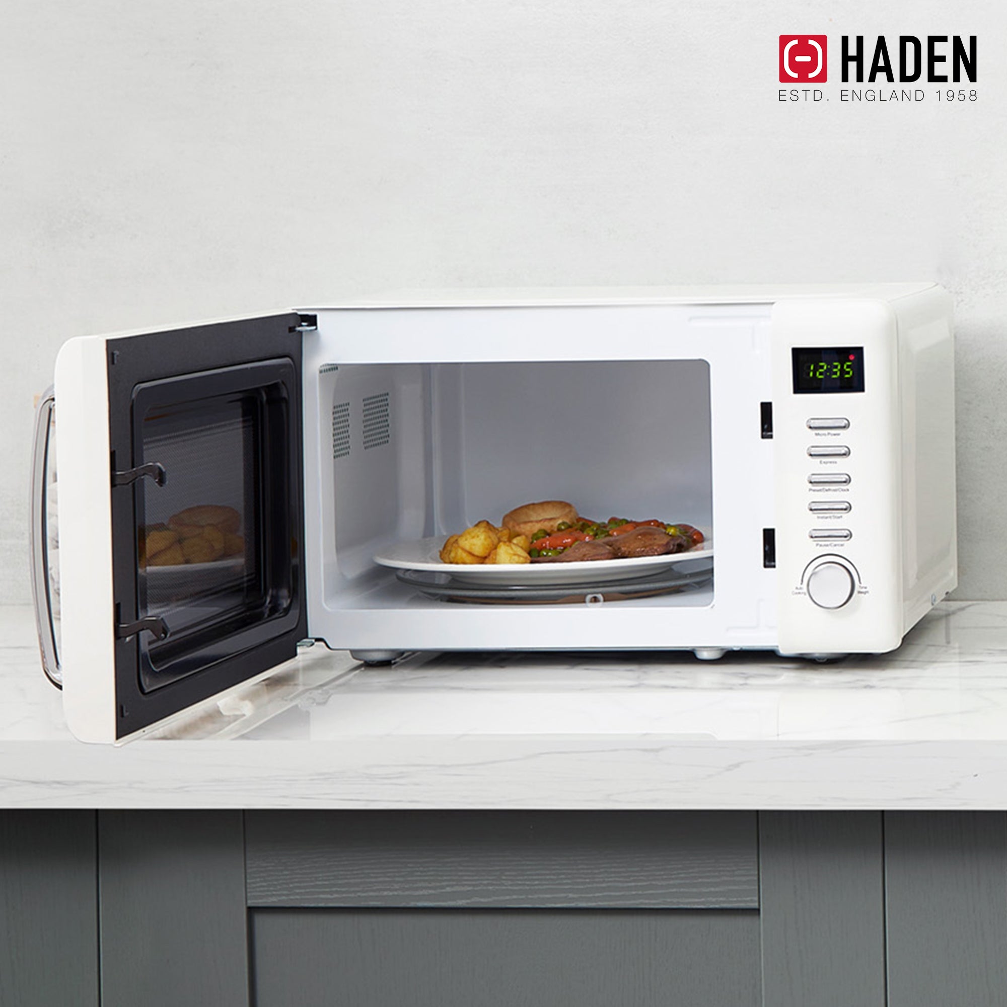 Haden Heritage Vintage 0.7 Cubic Foot 700 WT Countertop Microwave Oven (Used) - VMInnovations