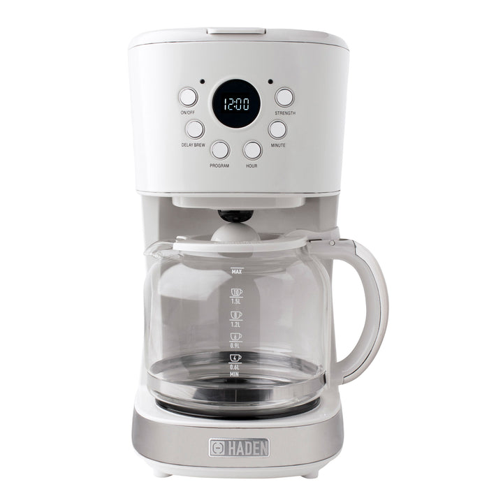 Haden 12 Cup Programmable Coffee Maker & Brew Strength Control , Ivory(Open Box)