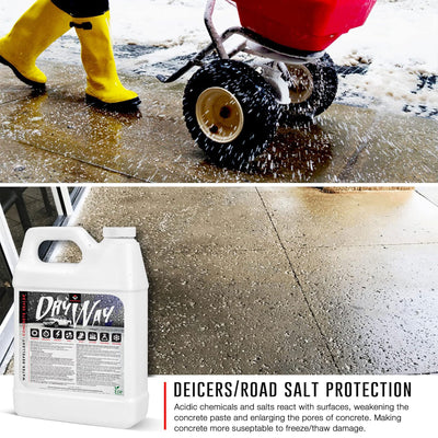 RadonSeal DryWay Outdoor Concrete Driveway Clear Penetrating Sealer, 5 Gallon - VMInnovations