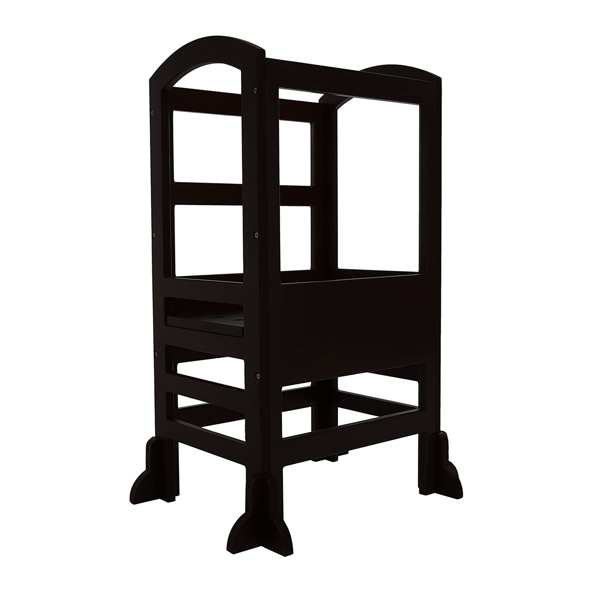 SDADI Kids Kitchen Adjustable Height Learning Step Stool Tower, Black (Used) - VMInnovations