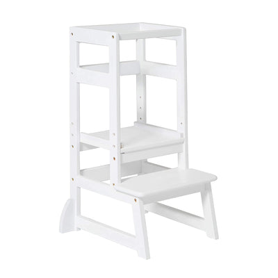 SDADI LT05W Mother's Helper Adjustable Height Kids Step Stool, White (Used) - VMInnovations
