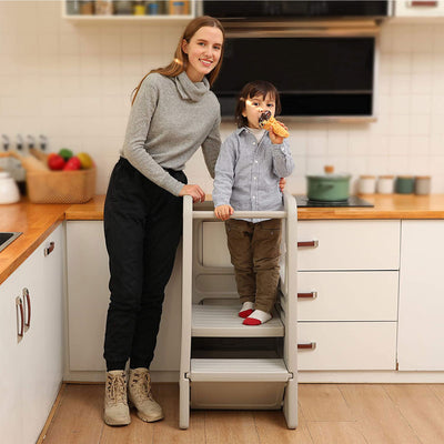 SDADI Kids Durable Plastic Step Stool with 3 Adjustable Heights (Open Box) - VMInnovations