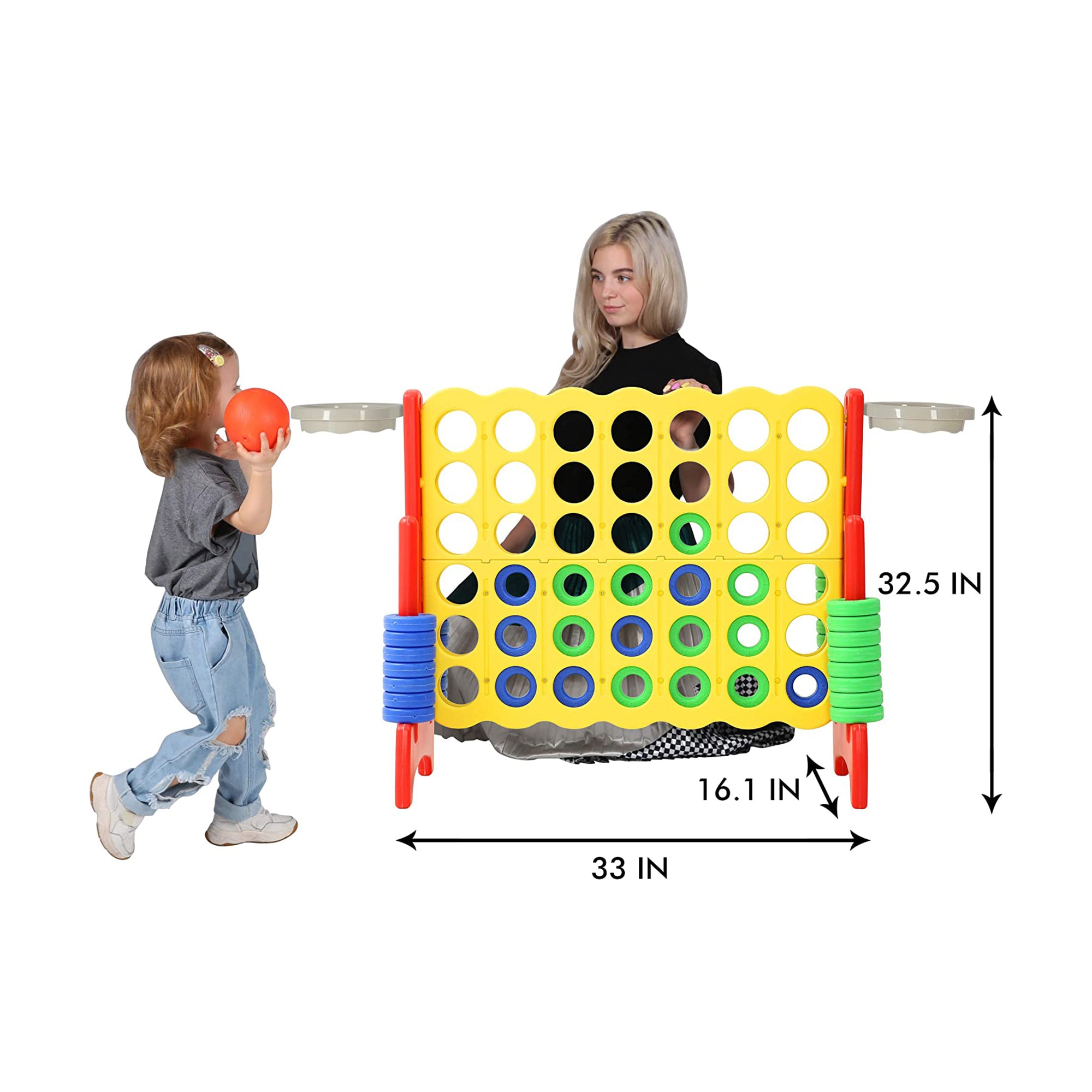 SDADI Giant 33 Inch 4-In-A-Row Game and Basketball Game for Kids (Used) - VMInnovations