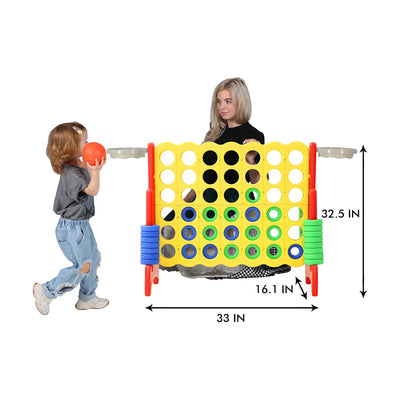 SDADI Giant 33 Inch 4-In-A-Row Game and Basketball Game for Kids (Used) - VMInnovations