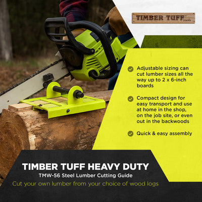 Timber Tuff Steel Lumber Cutting Guide Sawmill Tool for Chainsaw (Open Box)