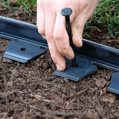 Dimex EasyFlex 90 Foot No Dig Garden Bed Plastic Edging Kit, Black (Used)