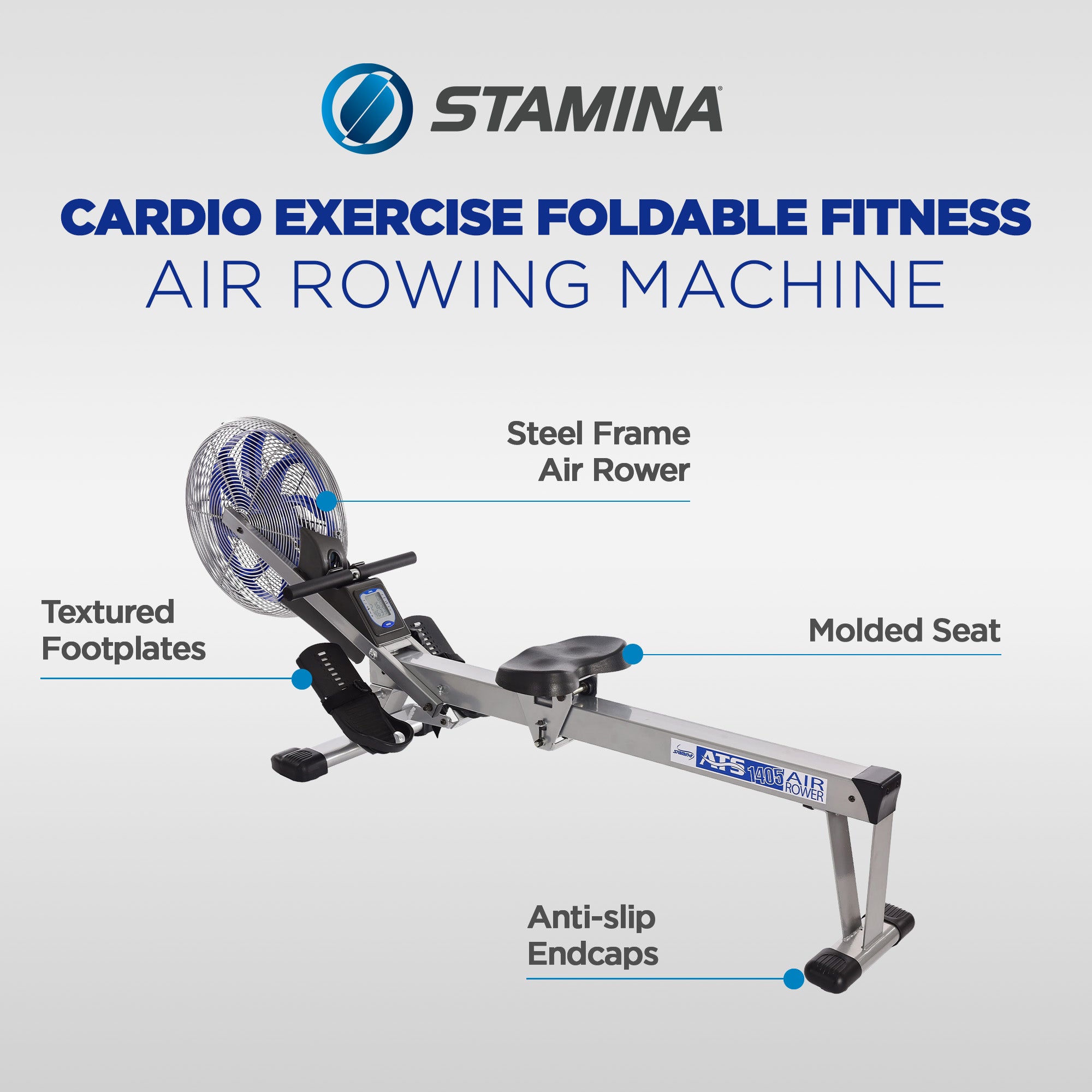 Stamina Products 35-1405 ATS Indoor Fitness Multifunction Air Rowing Machine - VMInnovations