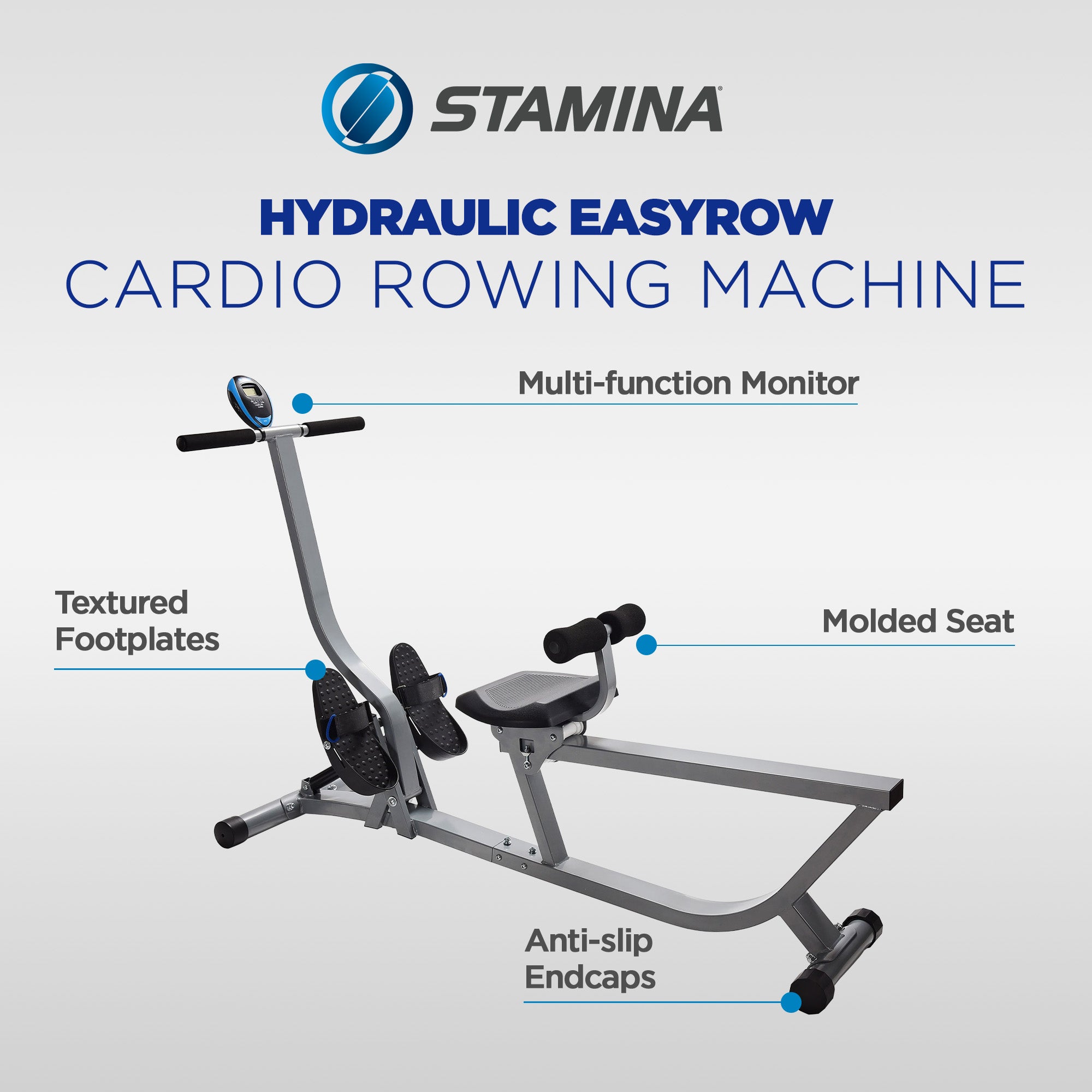 Stamina Products 35-1315 Active Aging EasyRow Home Gym Cardio Rowing Machine - VMInnovations