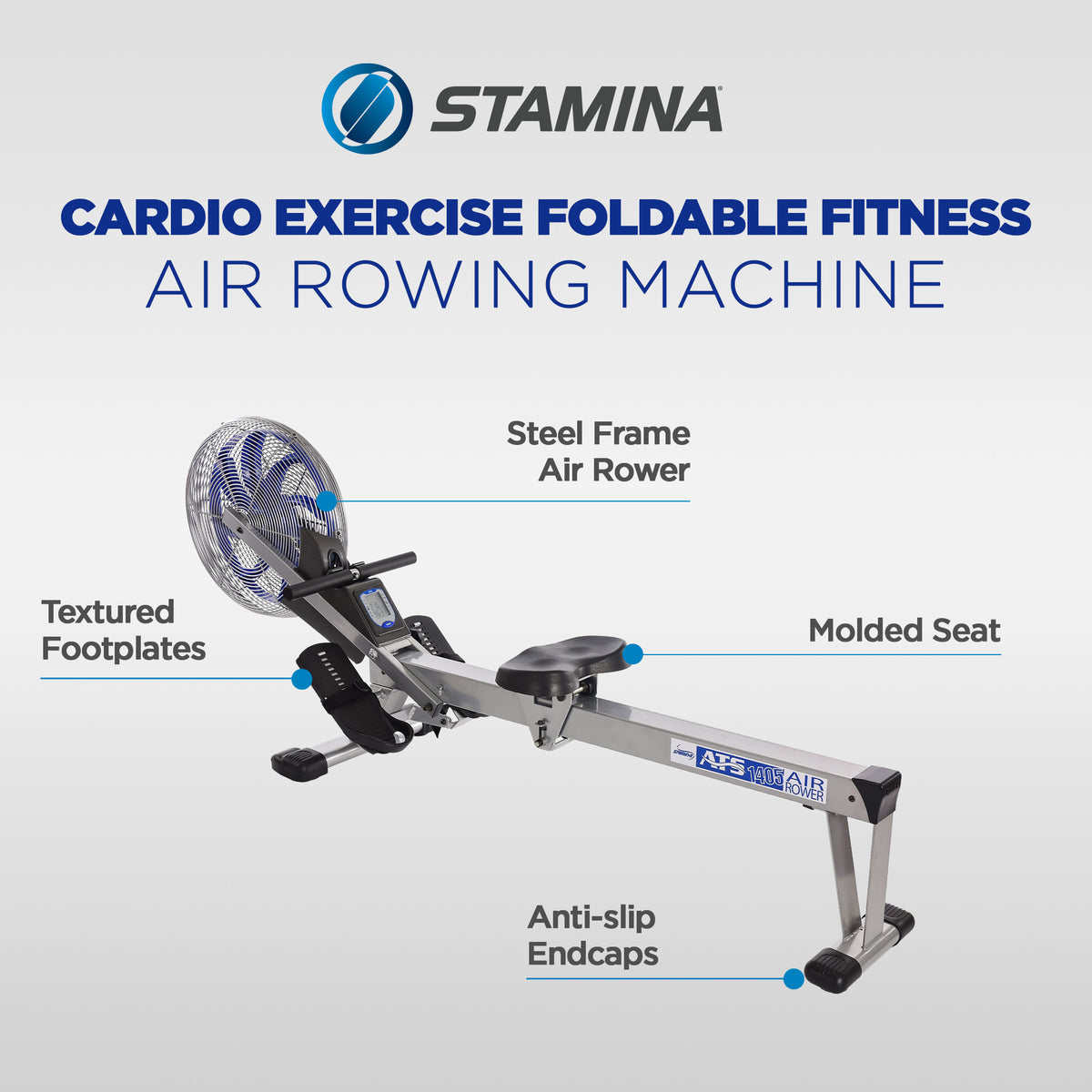 Stamina Products 35-1405 ATS Indoor Fitness Multifunction Air Rowing Machine