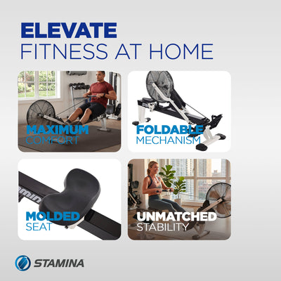 Stamina Products 35-1405 ATS Indoor Fitness Multifunction Air Rowing Machine - VMInnovations