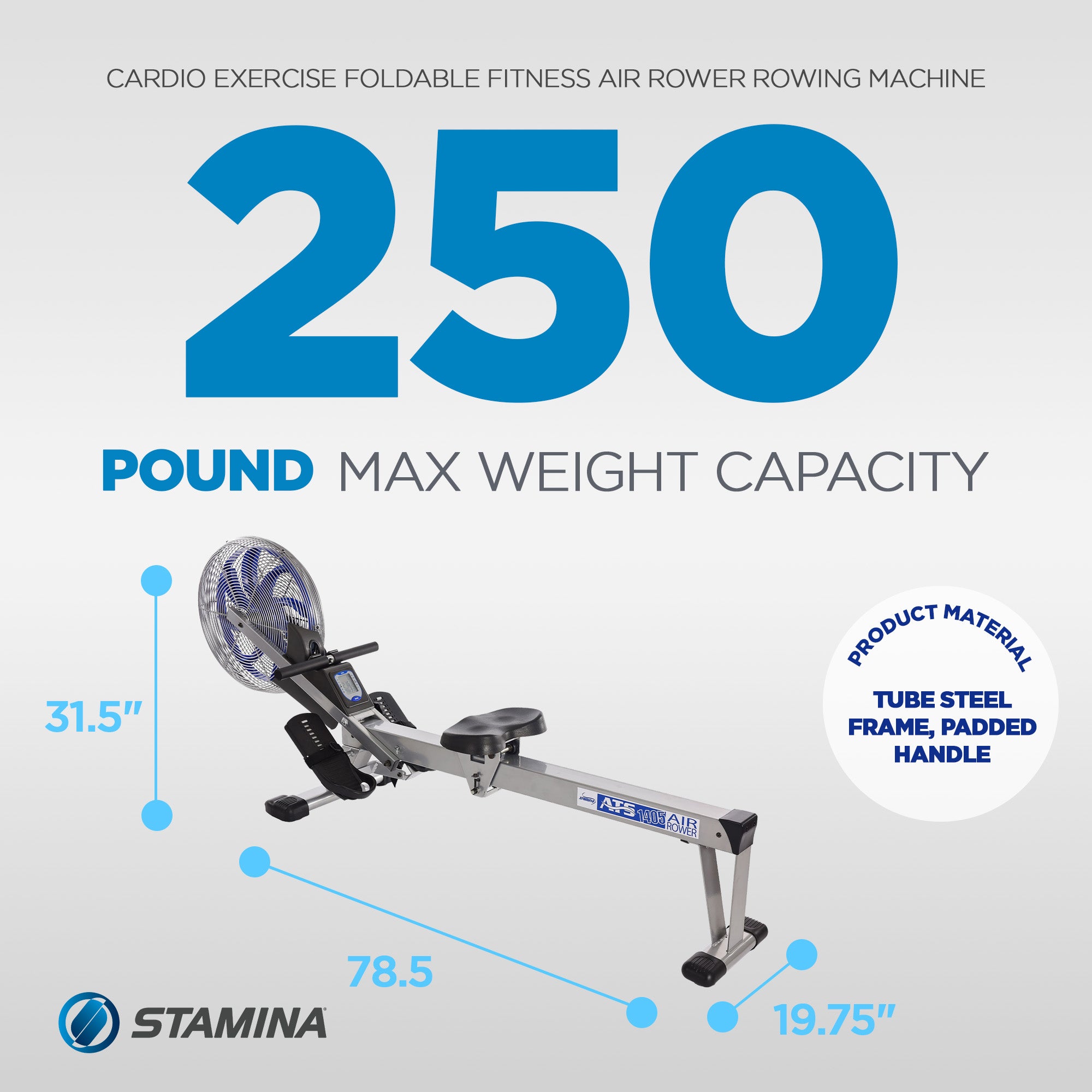 Stamina Products 35-1405 ATS Indoor Fitness Multifunction Air Rowing Machine - VMInnovations