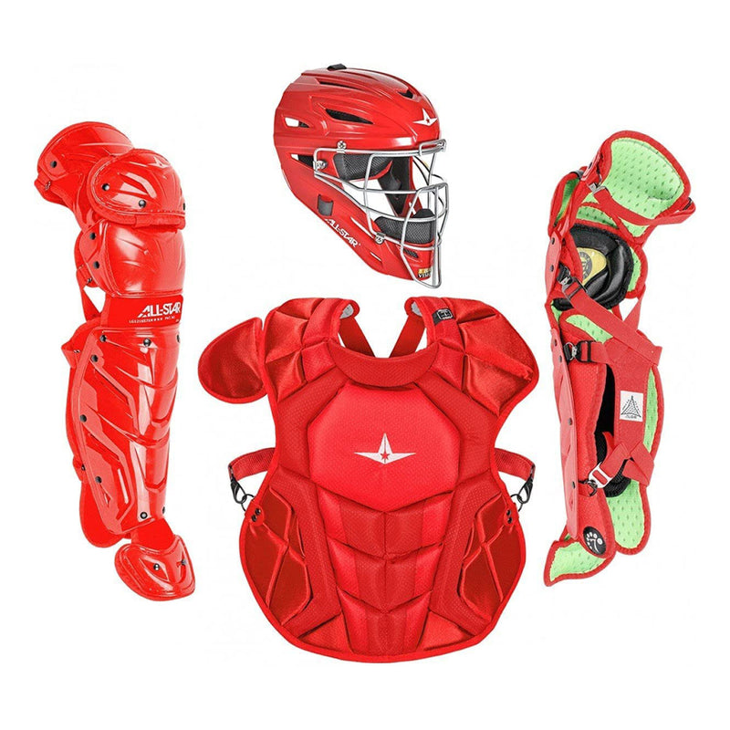 All-Star Sports Axis Pro System 7 Protective Catcher Set, Scarlet (Open Box)
