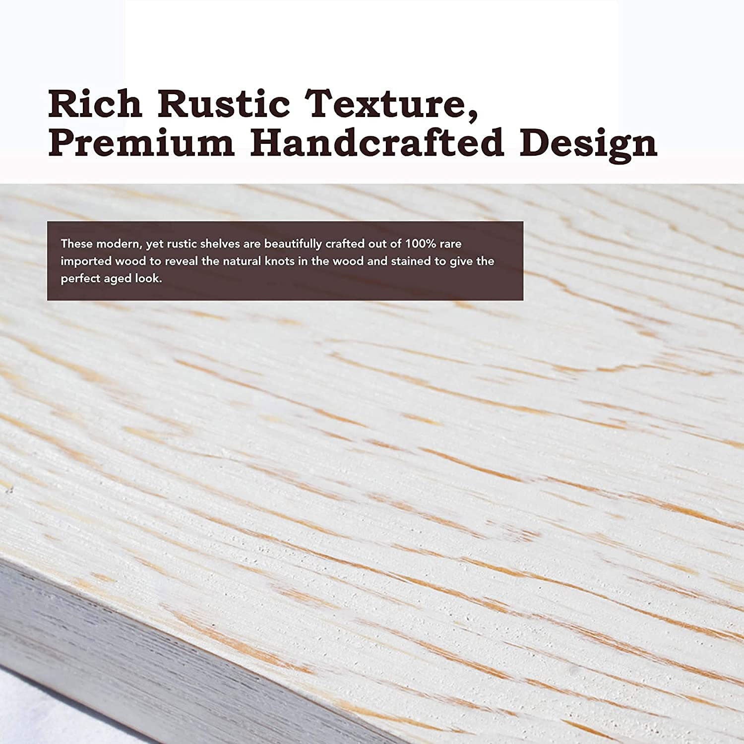 Willow & Grace Bryan 24" Floating Wood Shelves Wall Mount, White Set of 2 (Used) - VMInnovations