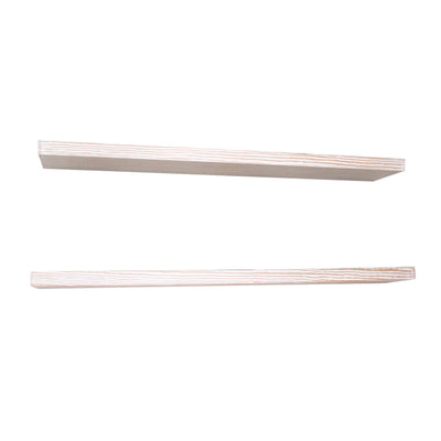 Willow & Grace Designs Floating Wall Mount Shelves, White Wash (36" Set of 2)