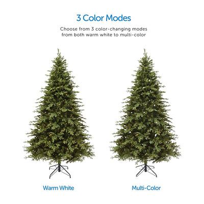 NOMA 7.5 Foot Appalachian Pine Artificial Color Changing Pre-Lit Christmas Tree
