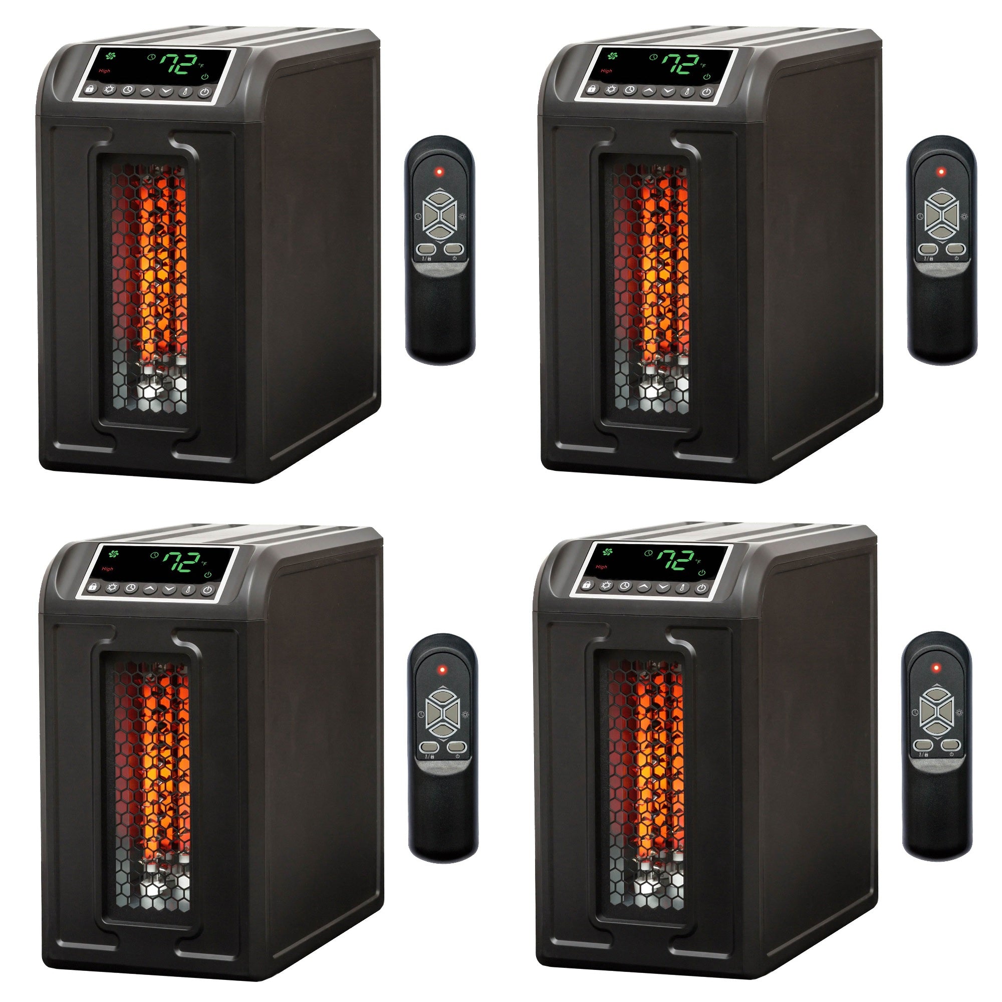 Lifesmart 3 Element 1500W Quartz Infrared Electric Room Space Heater (4 Pack) - VMInnovations