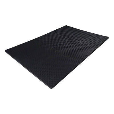 Everyday Essentials 1" Thick Puzzle Exercise Mat, 24 Sq Ft, Black (Open Box)