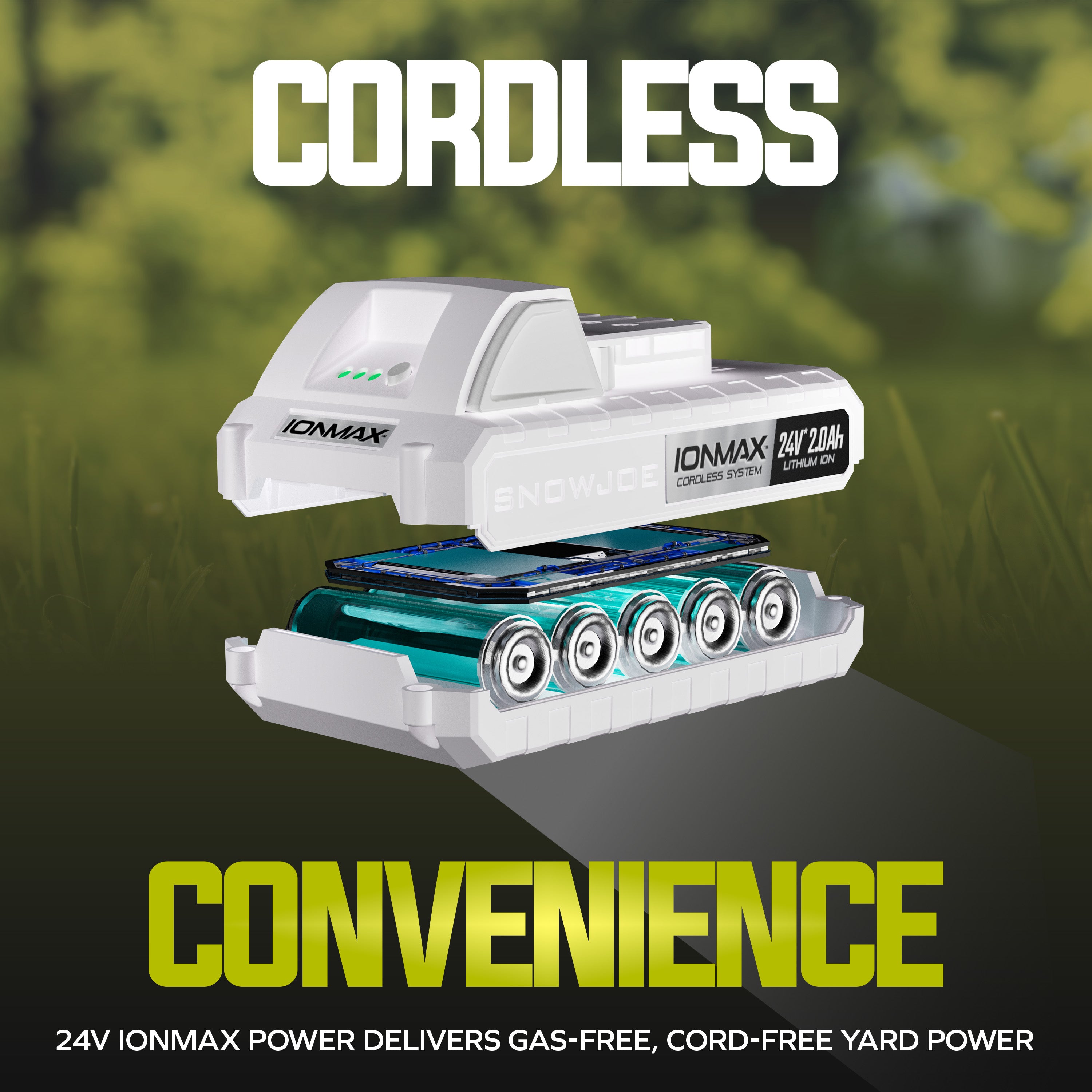 Sun Joe 10” Stringless Lawn Trimmer Charger SharperBlade, Green, 24V-SB10-LTE