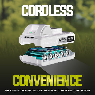 Sun Joe 10” Stringless Lawn Trimmer Charger SharperBlade, Green, 24V-SB10-LTE