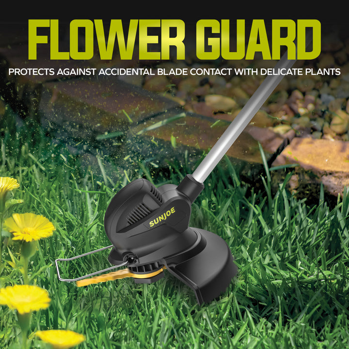 Sun Joe 10” Stringless Lawn Trimmer Charger SharperBlade, Green, 24V-SB10-LTE