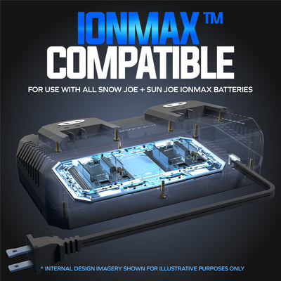 Snow Joe 24V IONMAX Dual Port Quick Charge Docking Station Charger, 24VCHRG-DPC - VMInnovations