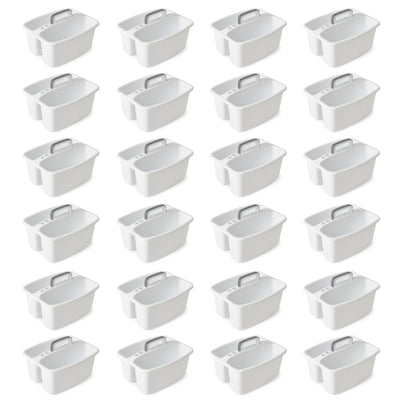 Gracious Living Large Home Divided Storage Tote Caddy w/ Carry Handle (24 Pack)