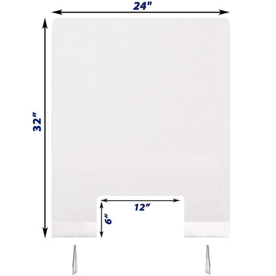 SignHero Sneeze Guard Clear Plexiglass Shield For Counters, 24 x 32 In (3 Pack)