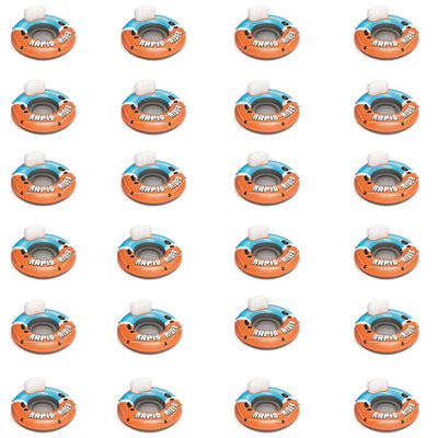 Bestway CoolerZ Rapid Rider Inflatable Blow Up Pool Chair Tube, Orange (24 Pack)