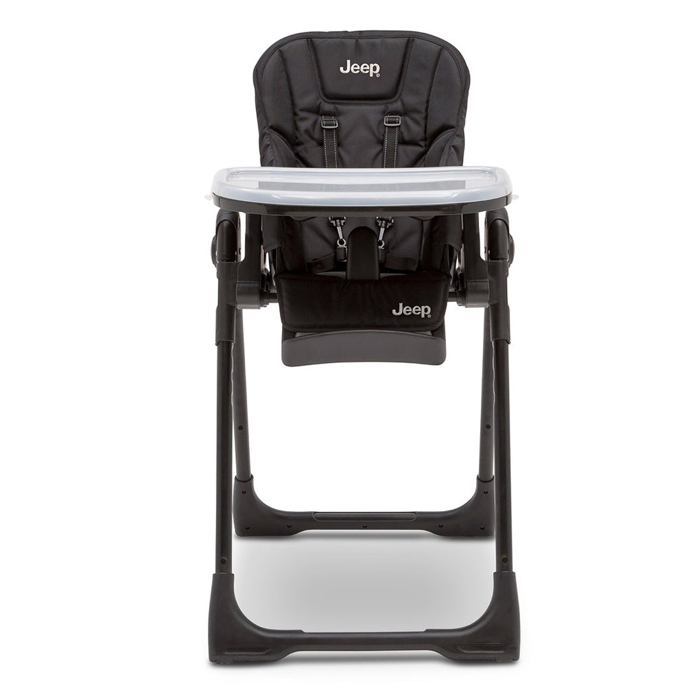 Jeep Convertible Foldable High Chair for Babies and Toddlers, Black (Open Box)