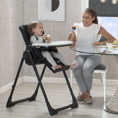 Jeep Convertible Foldable High Chair for Babies and Toddlers, Black (Open Box)