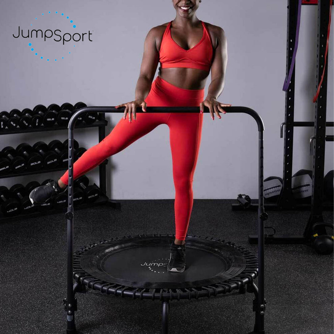 JumpSport 350 PRO Lightweight 39-Inch Adults Fitness Trampoline & Handle Bar - VMInnovations