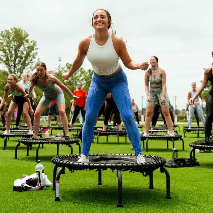 JumpSport 350 PRO Lightweight 39-Inch Adults Fitness Trampoline & Handle Bar - VMInnovations