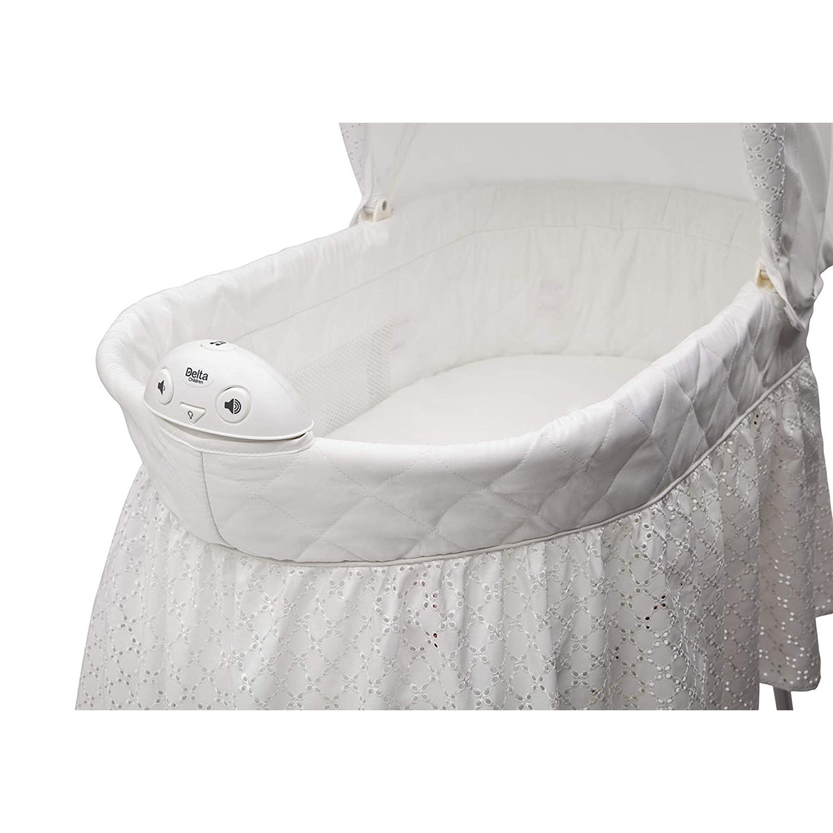 Delta Children Infant Deluxe Sweet Beginnings Baby Bedside Bassinet, Turtle Dove - VMInnovations