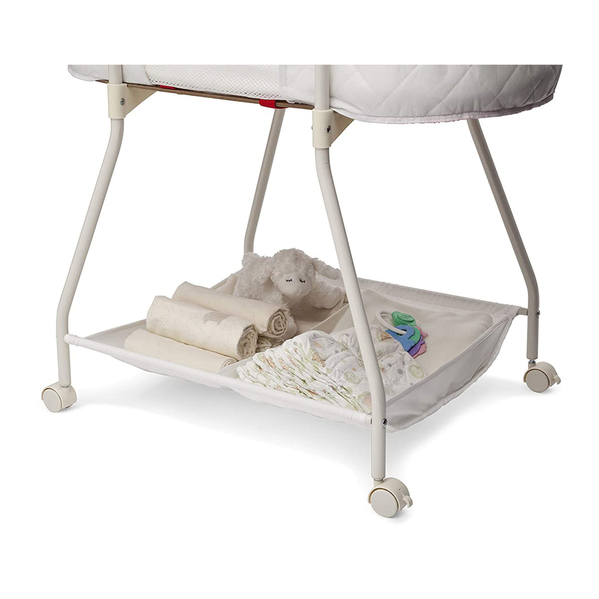 Delta Children Infant Deluxe Sweet Beginnings Baby Bedside Bassinet, Turtle Dove - VMInnovations