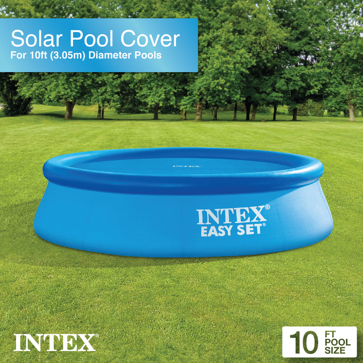 Intext 9.5 Foot Solar Cover Accessory for Above Ground Swimming Pools, Blue