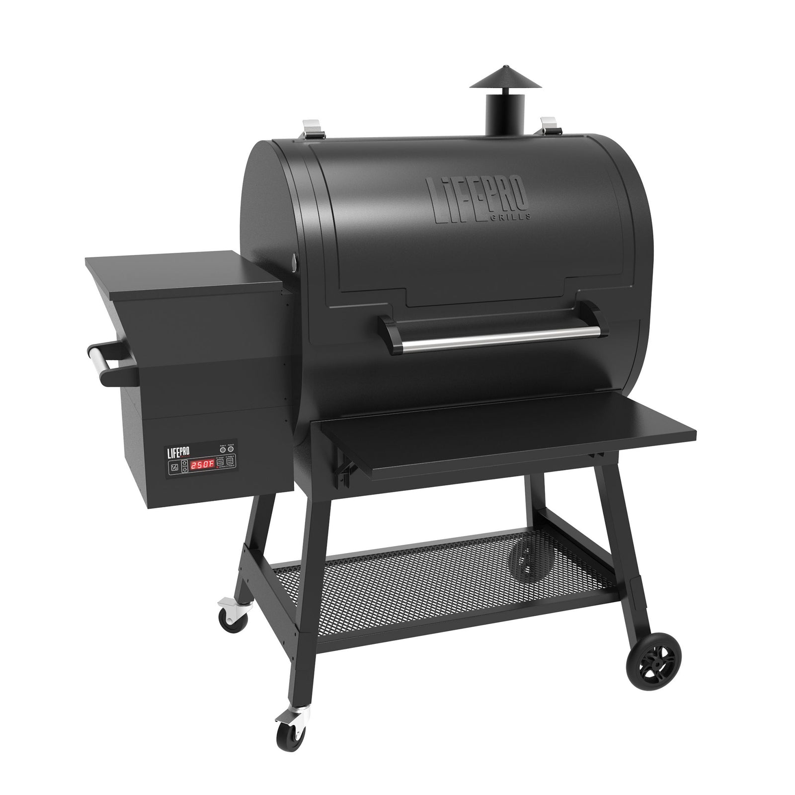 LifePro SCSP1500LP 1500 Square Inch Barrel Precision Wood Pellet Smoker Grill - VMInnovations
